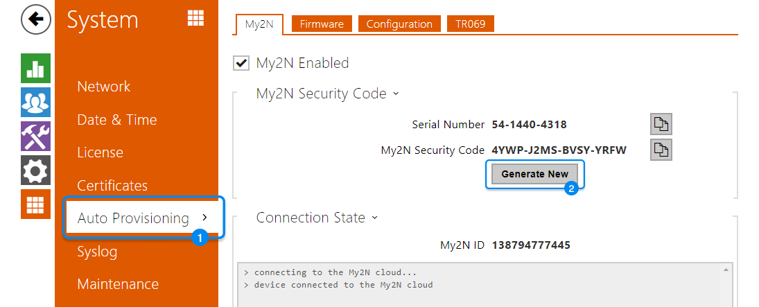 I can't add device to my My2N account / move devices to a